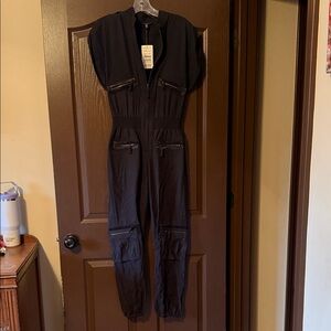 bebe Black Utility Jumpsuit